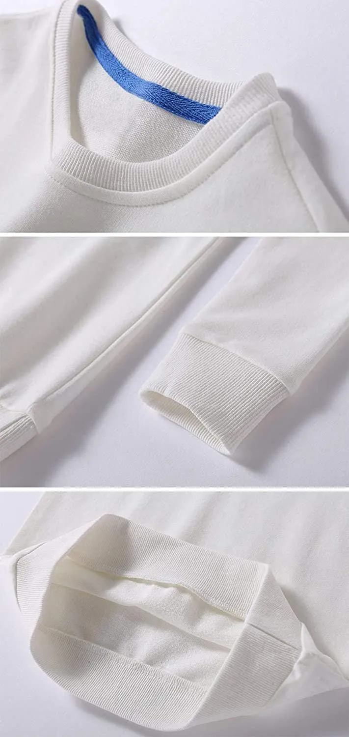 PTPuke Toddler Boys Girls Solid Cotton Thin Sweatshirt Long Sleeve top T-Shirts