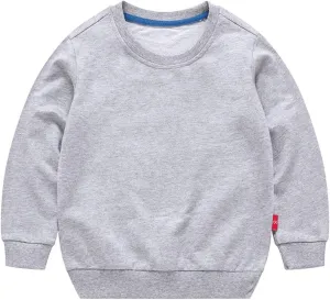 PTPuke Toddler Boys Girls Solid Cotton Thin Sweatshirt Long Sleeve top T-Shirts