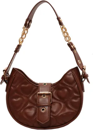 Purses for Women Quilted Crossbody Bags Crescent Hobo Y2k Purse for women Casual Handbag Satchel Bag