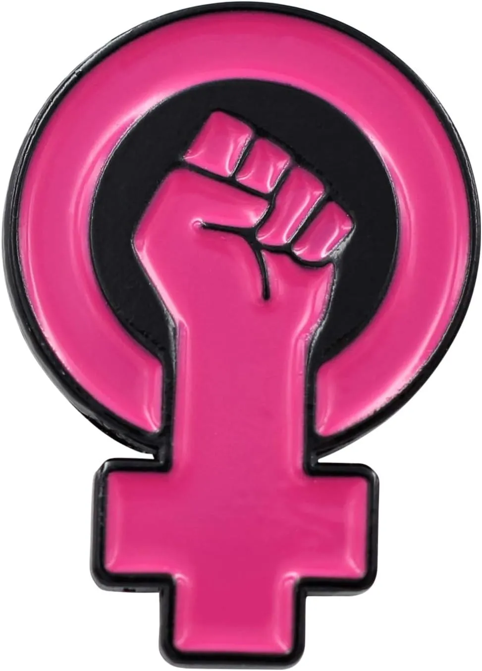 REAL SIC Women's Power Enamel Pin - Raised Feminist Fist Protest Pride Lapel Pin for Jackets, Hats, Backpacks, Bag & Tops