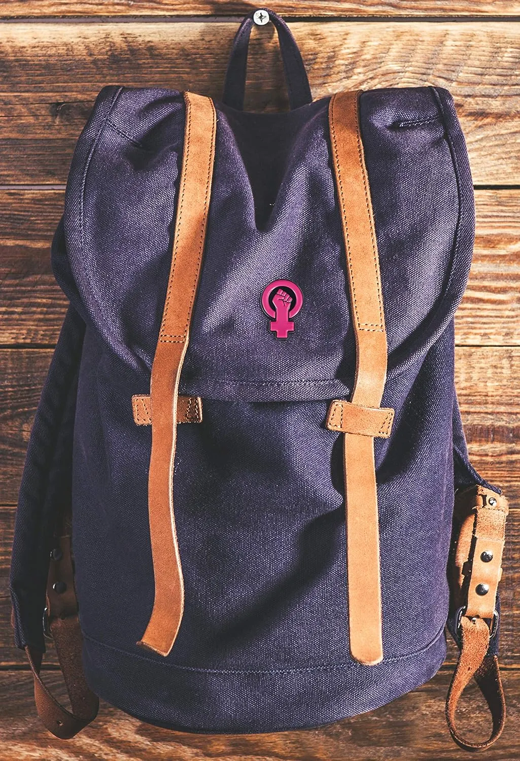REAL SIC Women's Power Enamel Pin - Raised Feminist Fist Protest Pride Lapel Pin for Jackets, Hats, Backpacks, Bag & Tops