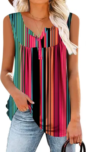 ROSELINLIN Womens Tank Tops and Short Sleeve Floral Summer Tops