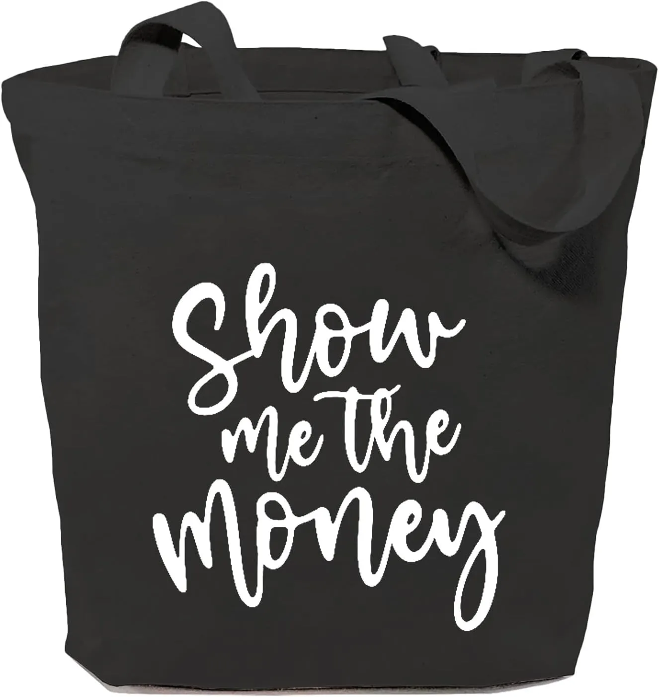 SAUIVD Show Me the Money Canvas Tote Bag Eco Friendly Shoulder Bag Finance Manager Graphic Handbag Shopping Bag