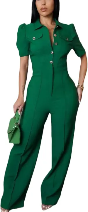 Sexy ladies fashion wide leg elegant club jumpsuit business party jumpsuit
