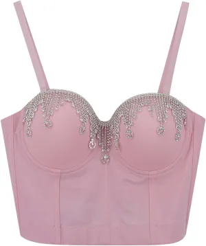 Shiny Going Out Tank Top for Women Party Rhinestone Sparkle Sparkly Sleeveless 2025 Shirts Sequin Camisole Club Cute