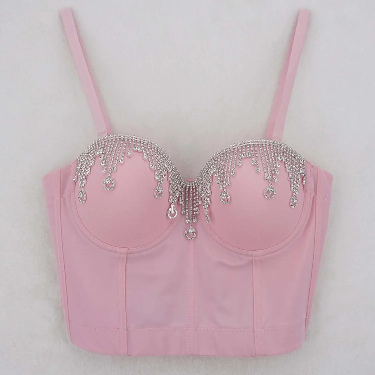 Shiny Going Out Tank Top for Women Party Rhinestone Sparkle Sparkly Sleeveless 2025 Shirts Sequin Camisole Club Cute