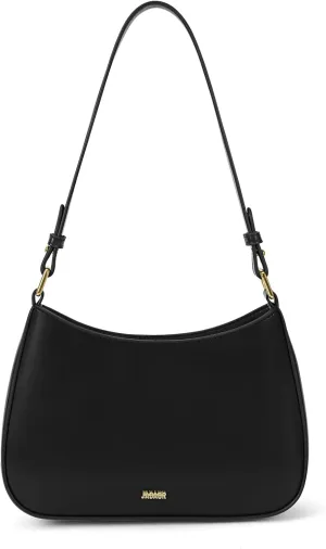 Shoulder Bag for Women Y2K Crossbody Bag Vegan Leather Handbags Hobo Tote Retro Underarm Bag Zipper Closure Purse, Black