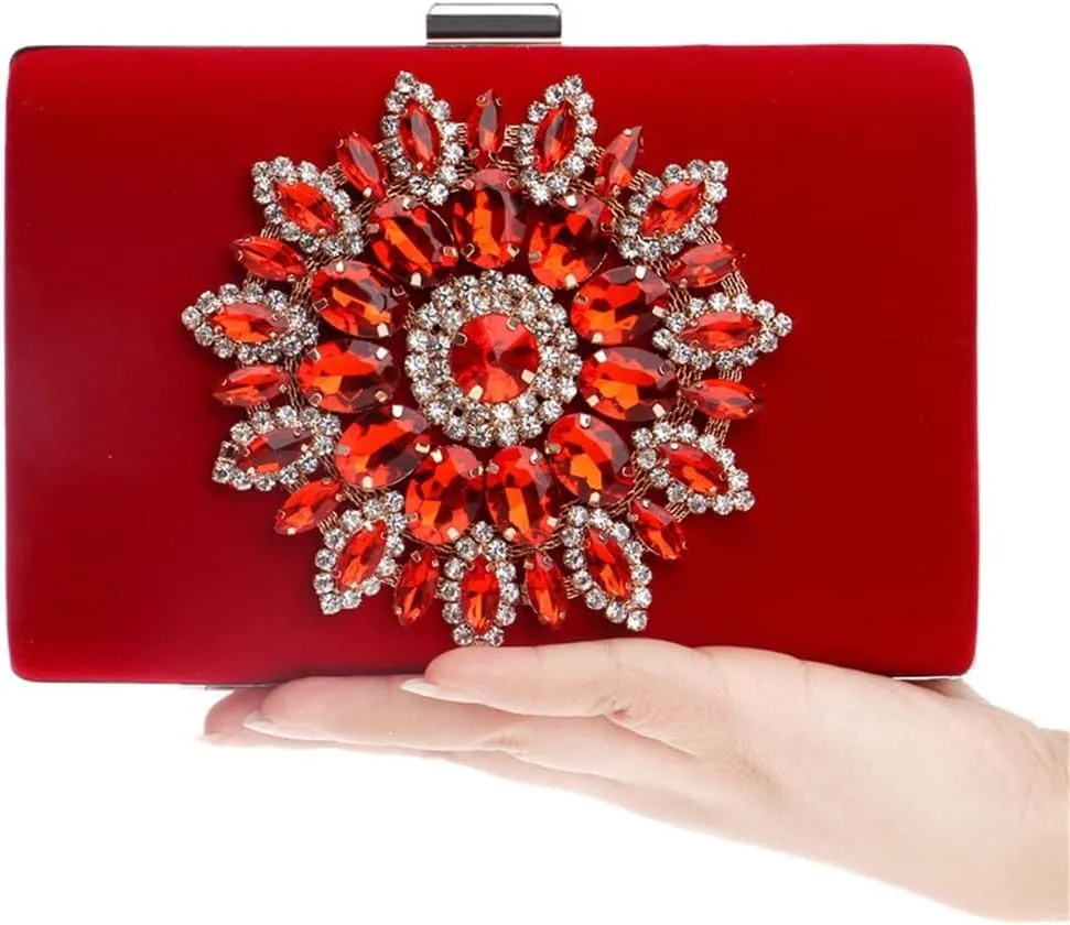Single Side Sun Diamond Crystal Evening Bags Clutch Bag Clutches Lady Wedding Woman Bag Rhinestones Purse(E)