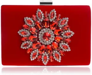 Single Side Sun Diamond Crystal Evening Bags Clutch Bag Clutches Lady Wedding Woman Bag Rhinestones Purse(E)