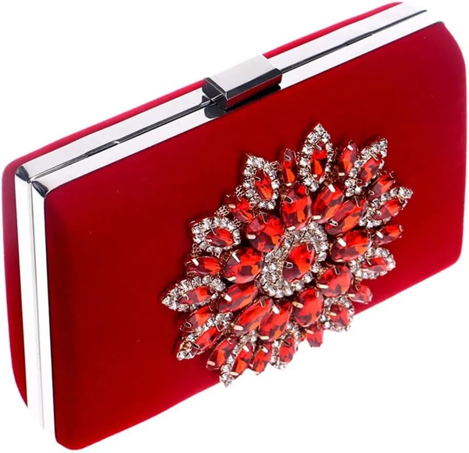 Single Side Sun Diamond Crystal Evening Bags Clutch Bag Clutches Lady Wedding Woman Bag Rhinestones Purse(E)