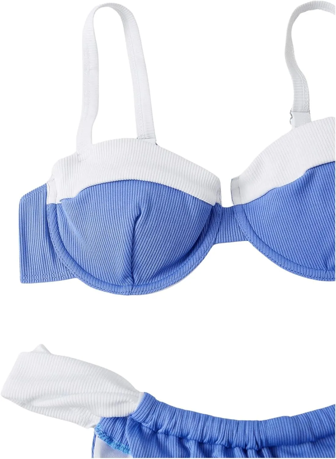 SOLY HUX Women's Color Block Underwire Bikini Sets Bathing Suits Two Piece Swimsuits
