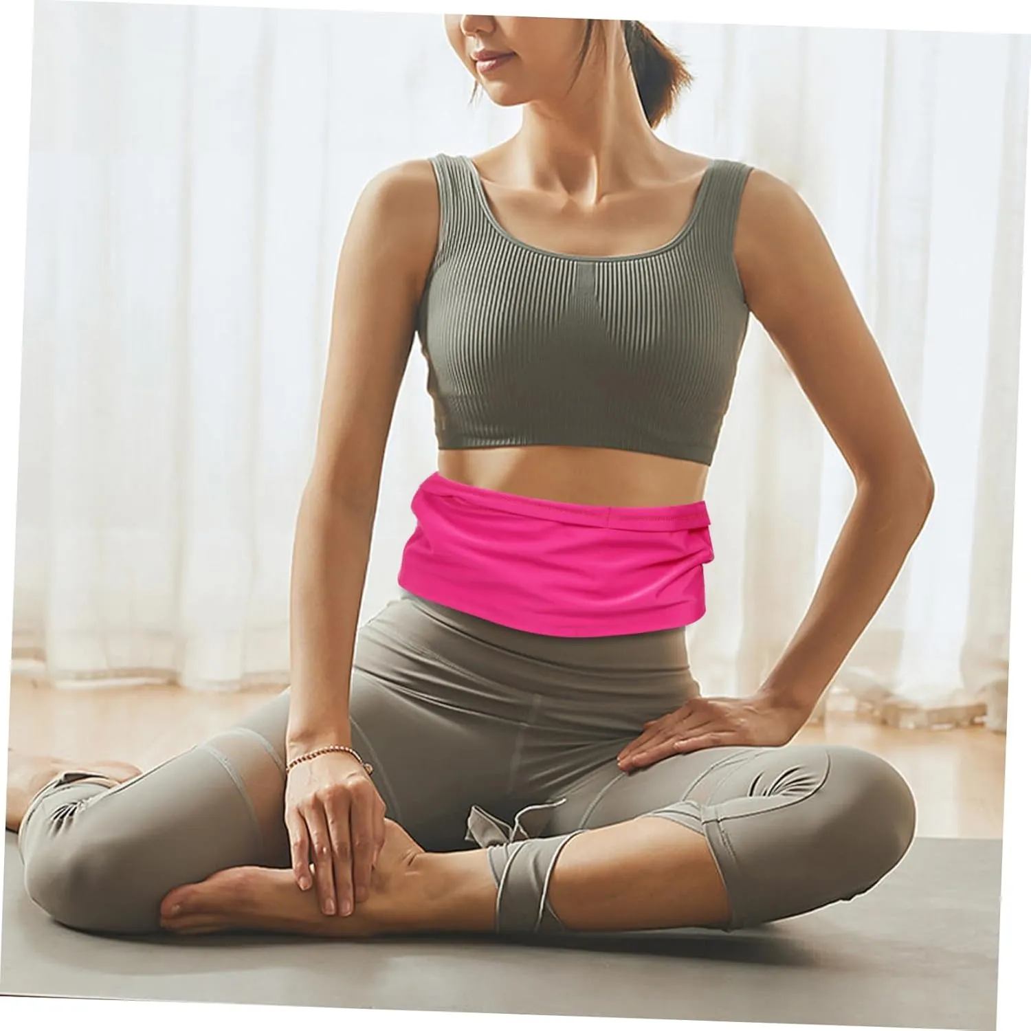 Sosoport Men Running Fanny Pack Elastic Waist Bag for Sports Travel and Daily Use Durable Wear Material Lightweight Design for Running Hiking Biking Yoga