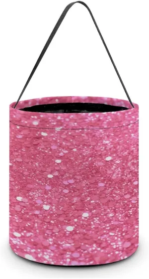 Sparkling Glitter Halloween Tote Candy Bag Candy Basket Candy Bucket Gift Bag for Halloween Party