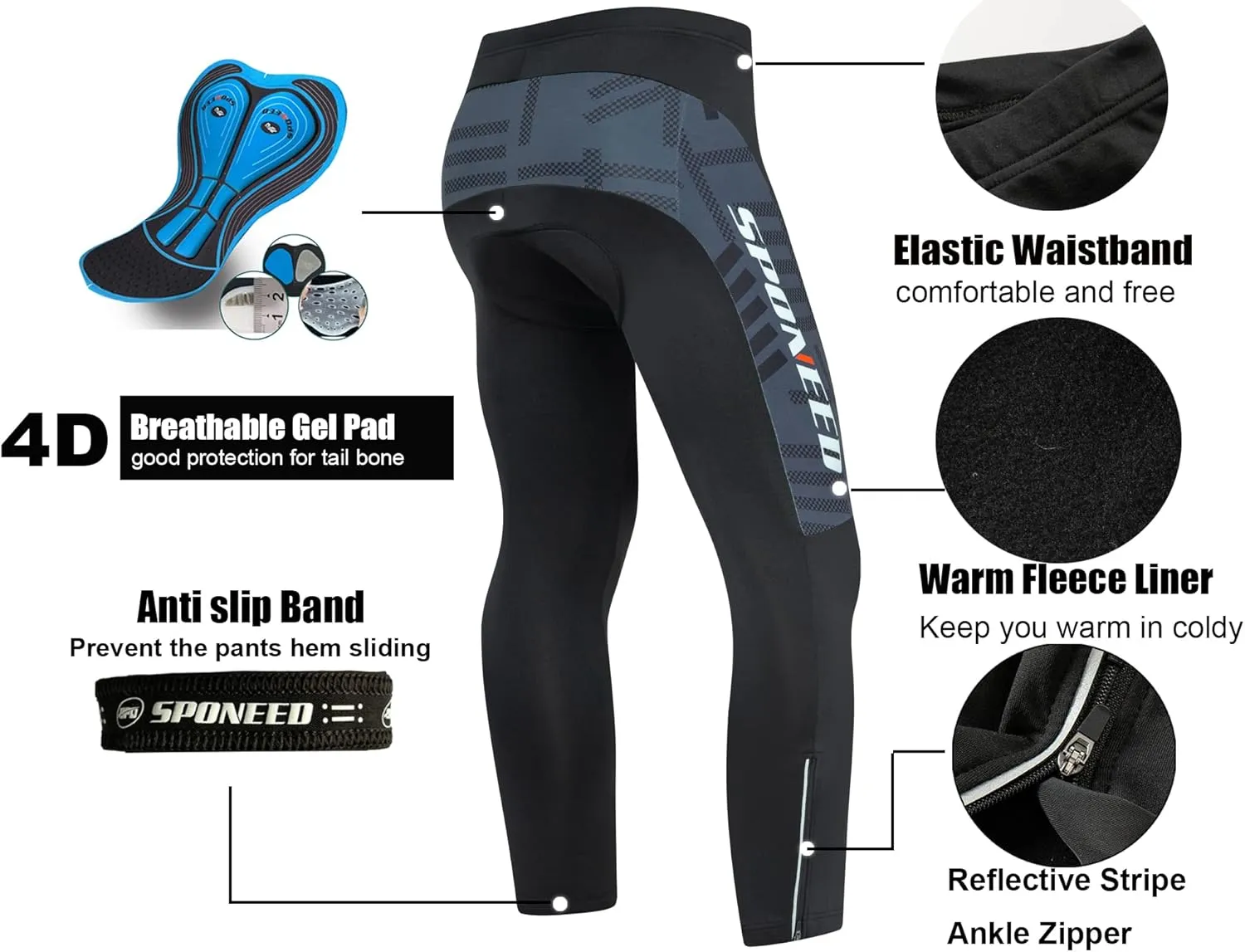 sponeed Men's Cycling Jersey Full Sleeve Riding Wear Long Sleeve T Shirts Pants