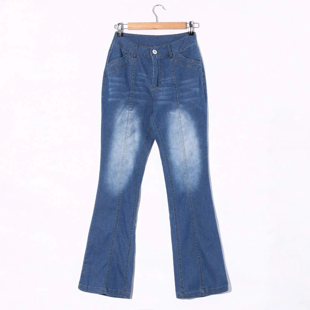 Straight Leg Jeans for Women Jeans Poket Pants Mid Casual Denim Lace Women's Jeans Clothes for Women Black Pants for