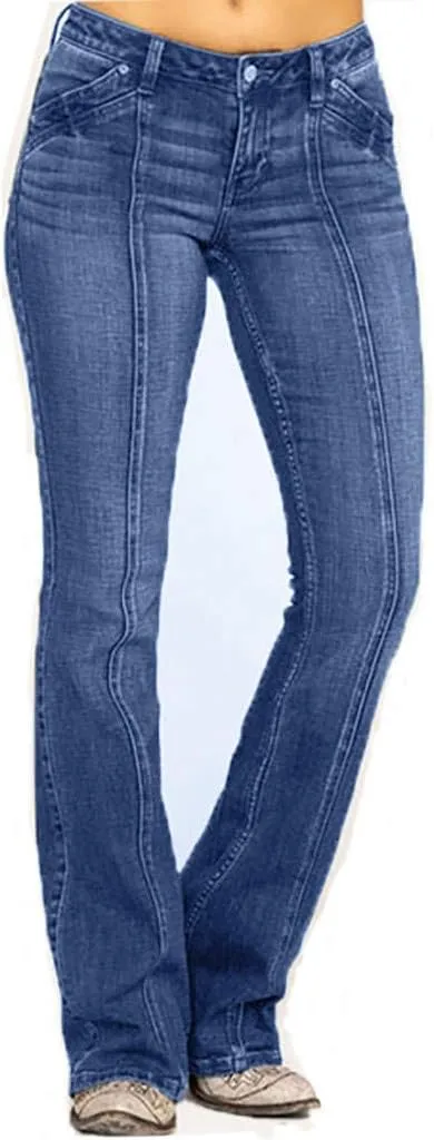 Straight Leg Jeans for Women Jeans Poket Pants Mid Casual Denim Lace Women's Jeans Clothes for Women Black Pants for