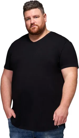 STRONGSIZE V-Neck T-Shirts for Men  Big and Tall Mens Stretch T Shirt