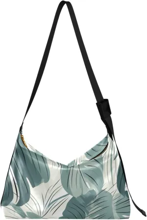 Summer Palm Leaf Tote Bag for Women Large Hobo Bags Crossbody Bag Leather Bags with Adjustable Strap for Women Men