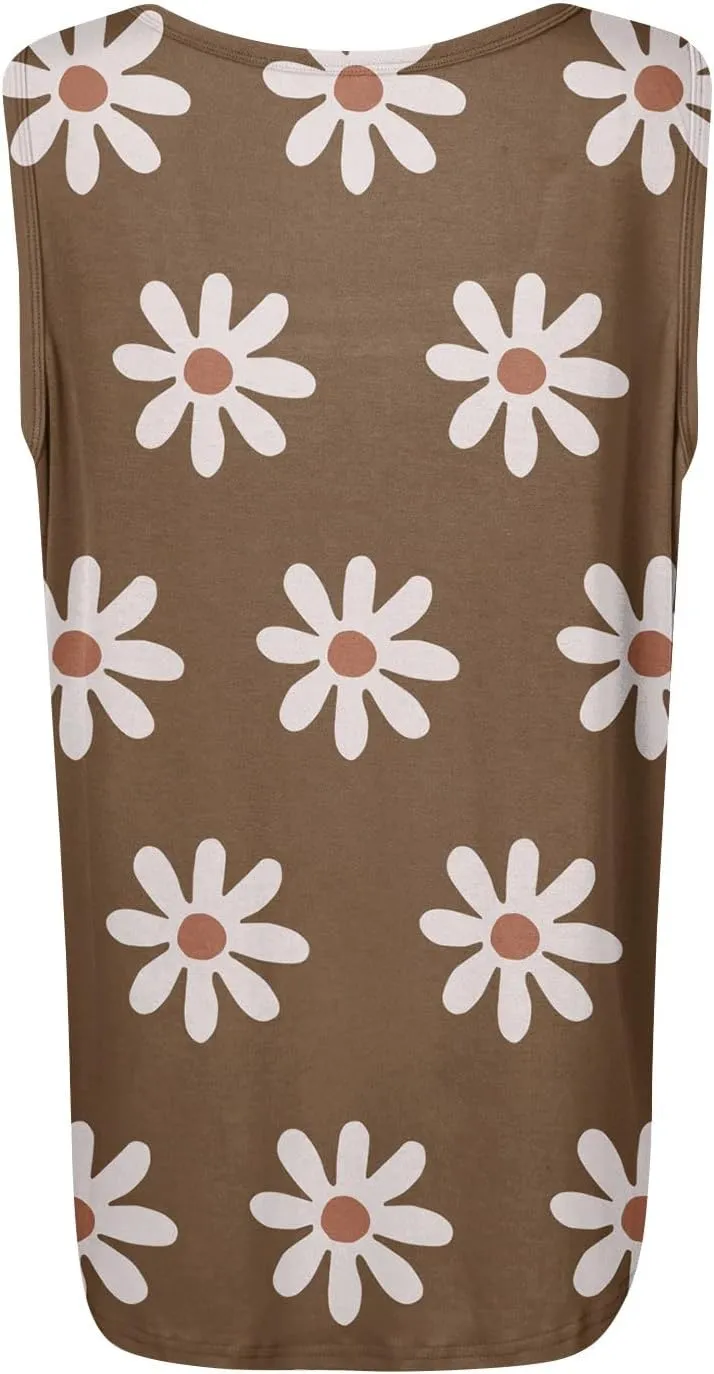 Summer Tank Tops for Women Loose Fit Pleated Square Neck Sleeveless Tops Plus Size Curved Hem Flowy Tops 2025