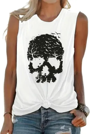 Summer Women's Casual Sleeveless Tank Top T-Shirt Vest Tops Camisole Tops Womens Vest Tops