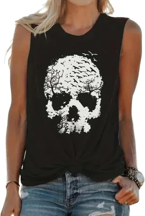 Summer Women's Casual Sleeveless Tank Top T-Shirt Vest Tops Camisole Tops Womens Vest Tops