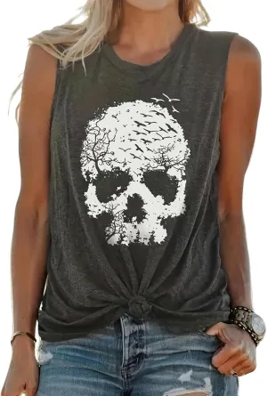 Summer Women's Casual Sleeveless Tank Top T-Shirt Vest Tops Camisole Tops Womens Vest Tops