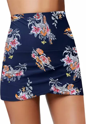 Swim Skirts for Women Swimwear High Waisted Tummy Control Skorts with Built-in Shorts Bathing Suit Bottom