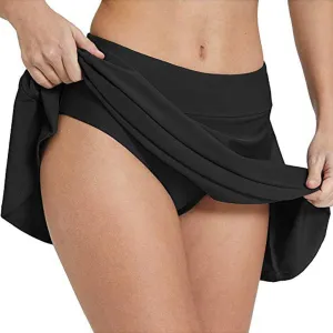 Swim Skirts for Women Swimwear High Waisted Tummy Control Skorts with Built-in Shorts Bathing Suit Bottom