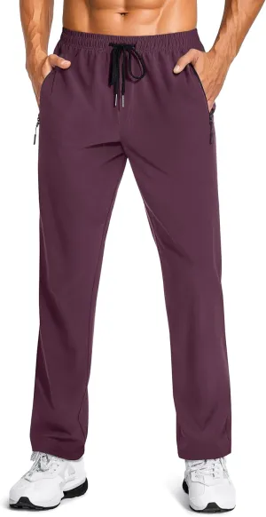 TACVASEN Mens Lightweight Hiking Pants Athletic Casual Quick Dry Stretch Water Resistant Joggers with Pockets Workout Gym