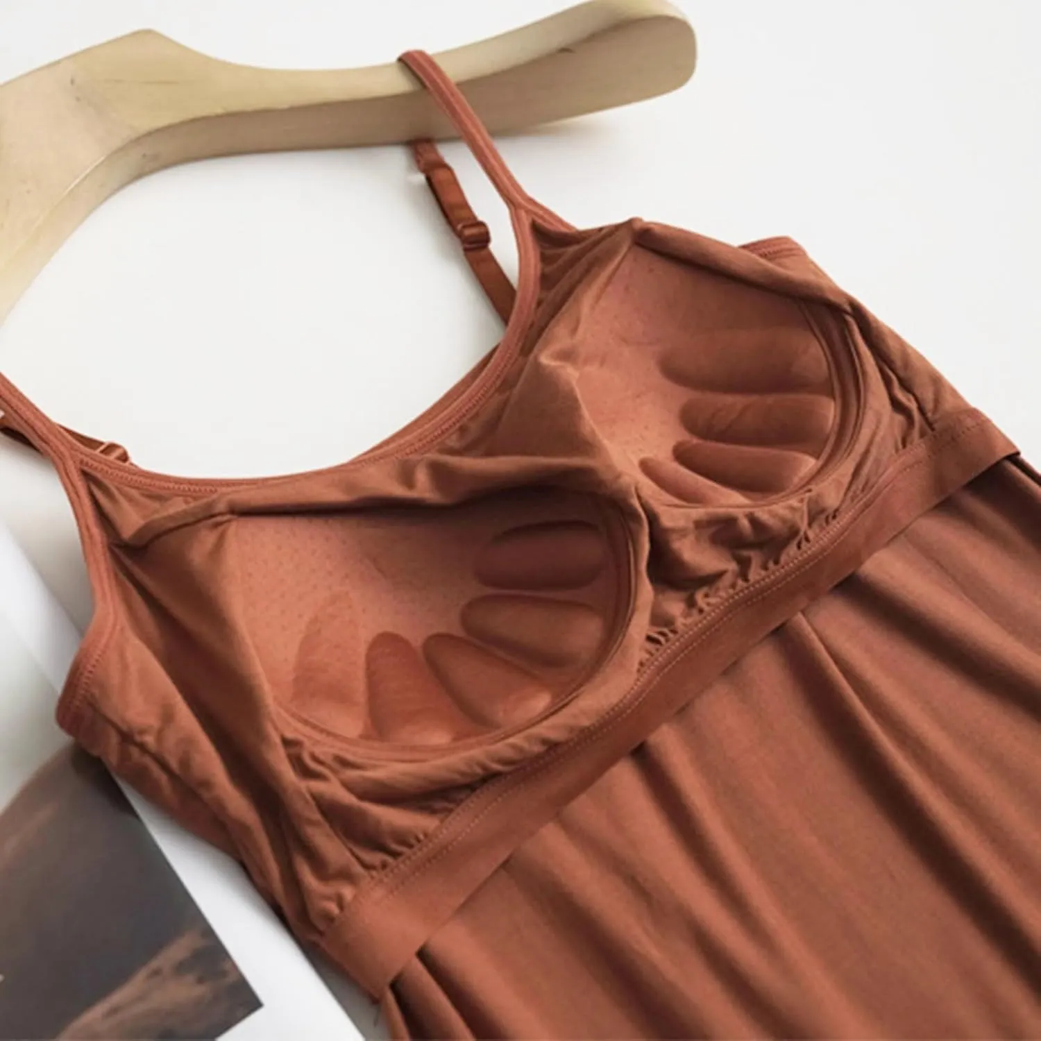 Tank Top, with Built in Bra Sports 2025 Summer Spaghetti Strap Camisoles Cami Sleeveless Trendy Lingerie