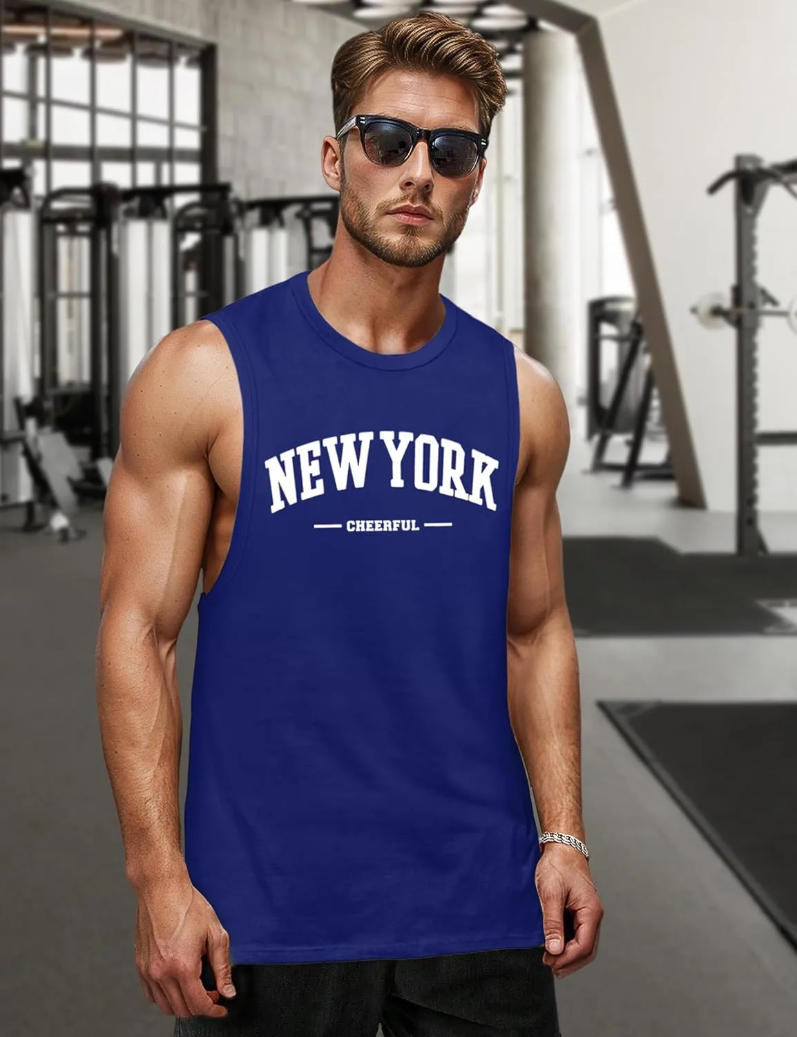Tank Tops for Men, Sleeveless Workout Shirts for Men Graphic Mens Muscle Tank Tops Workout Athletic Tank Tops for Men