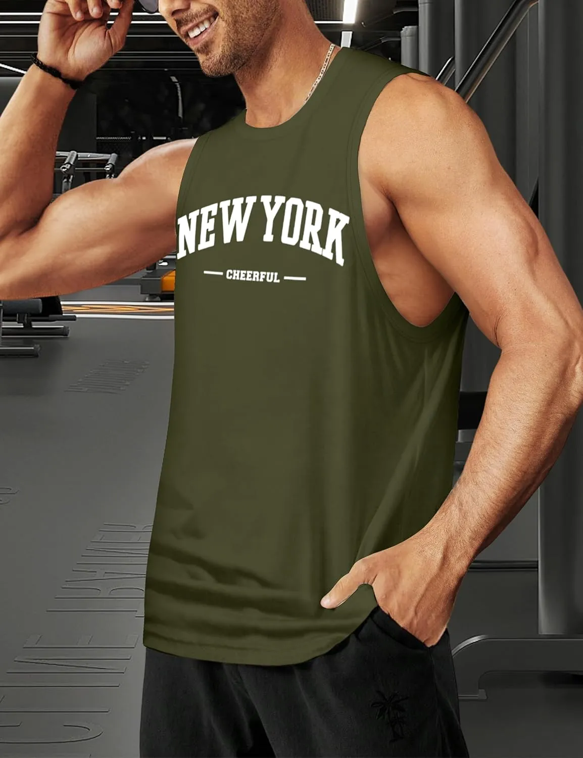 Tank Tops for Men, Sleeveless Workout Shirts for Men Graphic Mens Muscle Tank Tops Workout Athletic Tank Tops for Men