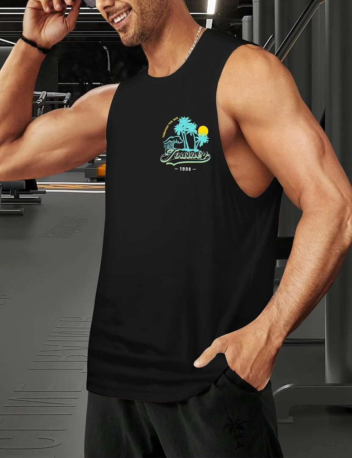Tank Tops for Men, Sleeveless Workout Shirts for Men Graphic Mens Muscle Tank Tops Workout Athletic Tank Tops for Men