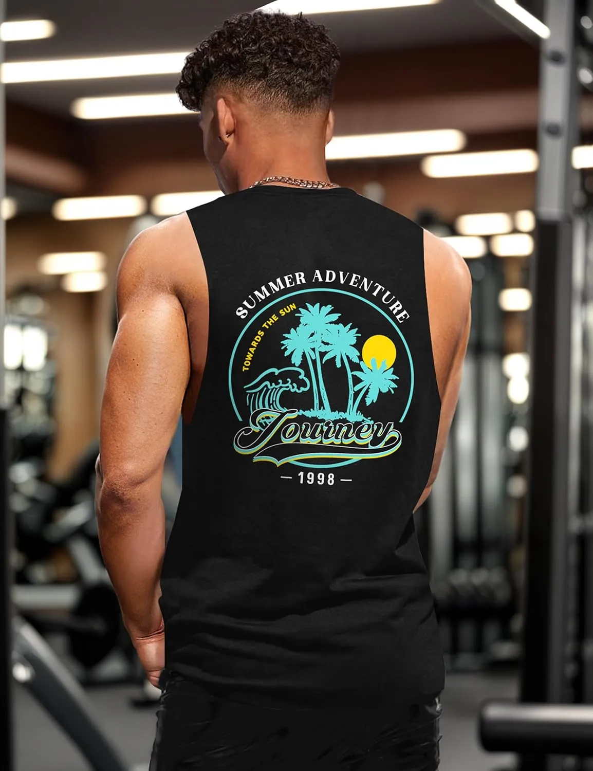Tank Tops for Men, Sleeveless Workout Shirts for Men Graphic Mens Muscle Tank Tops Workout Athletic Tank Tops for Men