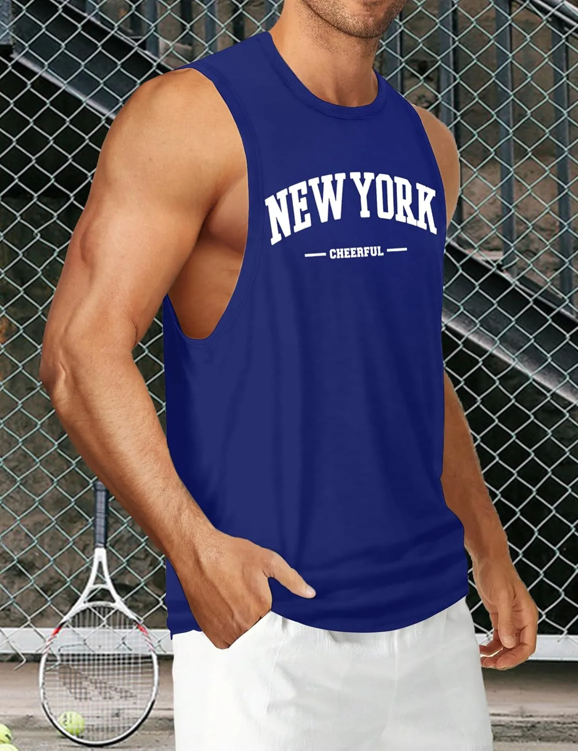 Tank Tops for Men, Sleeveless Workout Shirts for Men Graphic Mens Muscle Tank Tops Workout Athletic Tank Tops for Men