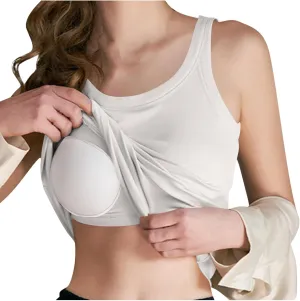 Tank Tops for Women 2025 Built in Bra Summer Lounge Shirts Loose Fit Workout Tank Tops Casual Camisole Top