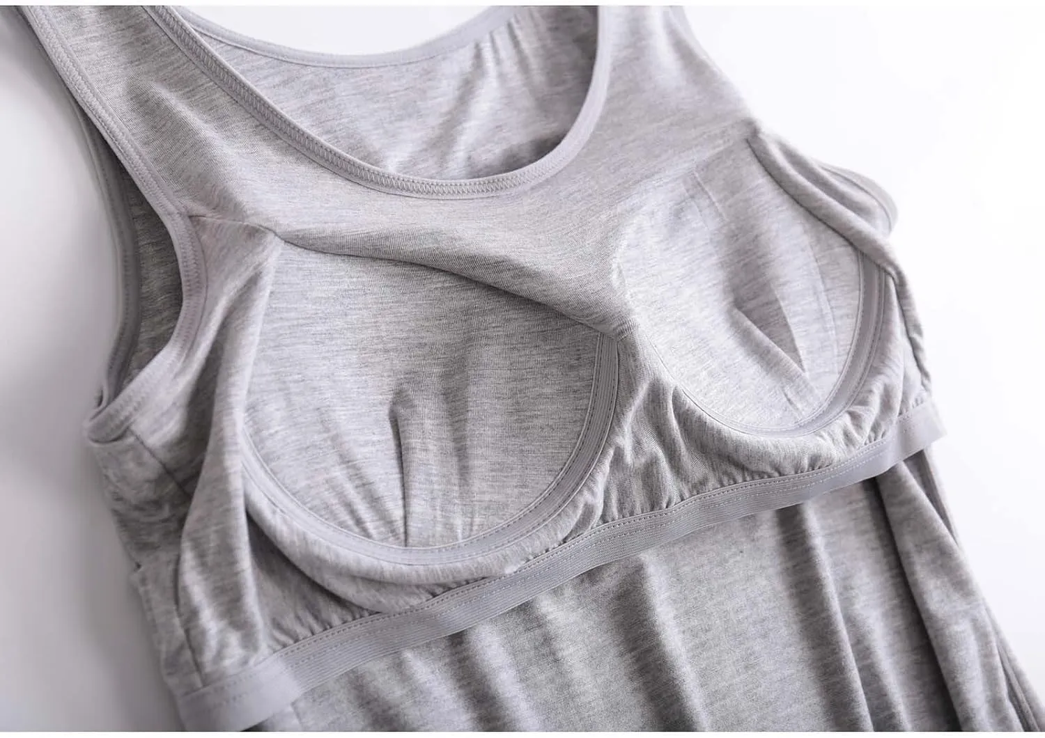 Tank Tops for Women Modal Built-in Bra Padded Camisole Yoga Tanks Tops Undershirts Lightweight Camis Tank Tops