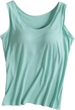 Tank Tops for Women No Steel Rings Bottom Casual Underwear Yoga Sports Camisole with Chest Pad Summer Vest