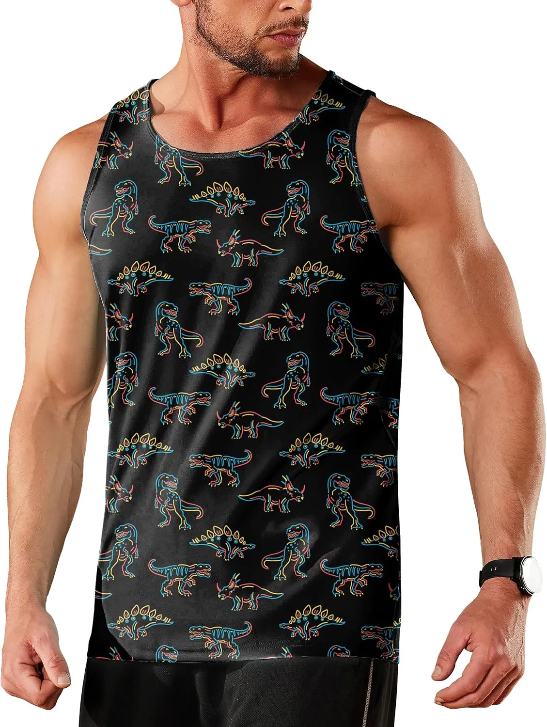 Tank Tops Men Graphic Tank Tops for Men Workout Tank Tops Summer Sleeveless Shirts for Men Sport T-Shirts