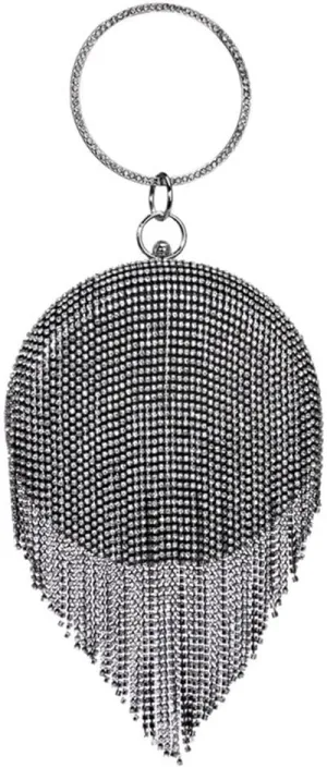 Tassel Women Evening Bags Ball Design Diamonds Day Clutch Purse Rhinestones Wedding Bags(C)