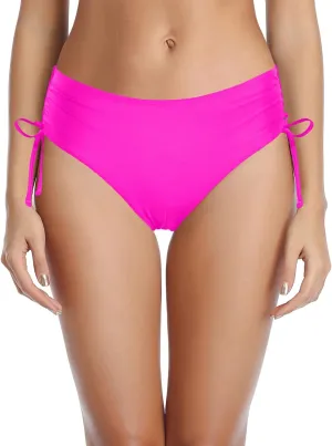 Tempt Me Women Bikini Bottoms Side Tie Adjustable Bathing Suit Swimsuit Full Coverage Swim Bottom