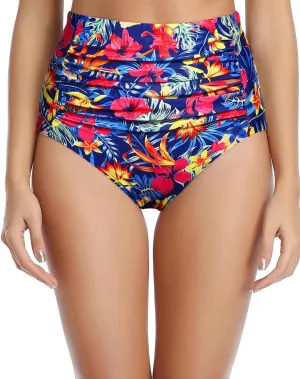 Tempt Me Women High Waisted Bikini Bottoms Tummy Control Swimsuit Bottoms Ruched Bathing Suit Bottom