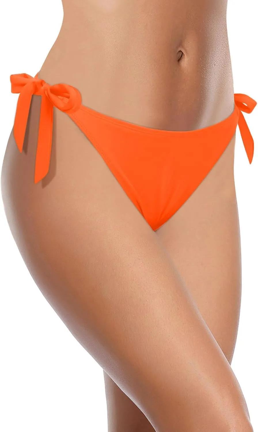 Tempt Me Women Side Tie Bikini Bottoms - String Swim Bottoms Low Rise Bathing Suit Bottoms Cheeky Coverage Swimwear 2025