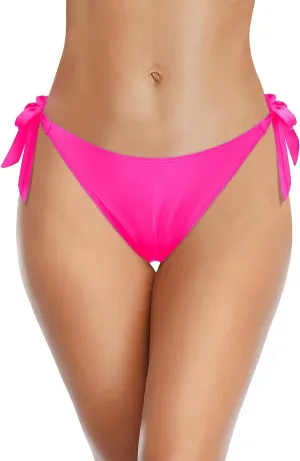 Tempt Me Women Side Tie Bikini Bottoms - String Swim Bottoms Low Rise Bathing Suit Bottoms Cheeky Coverage Swimwear 2025