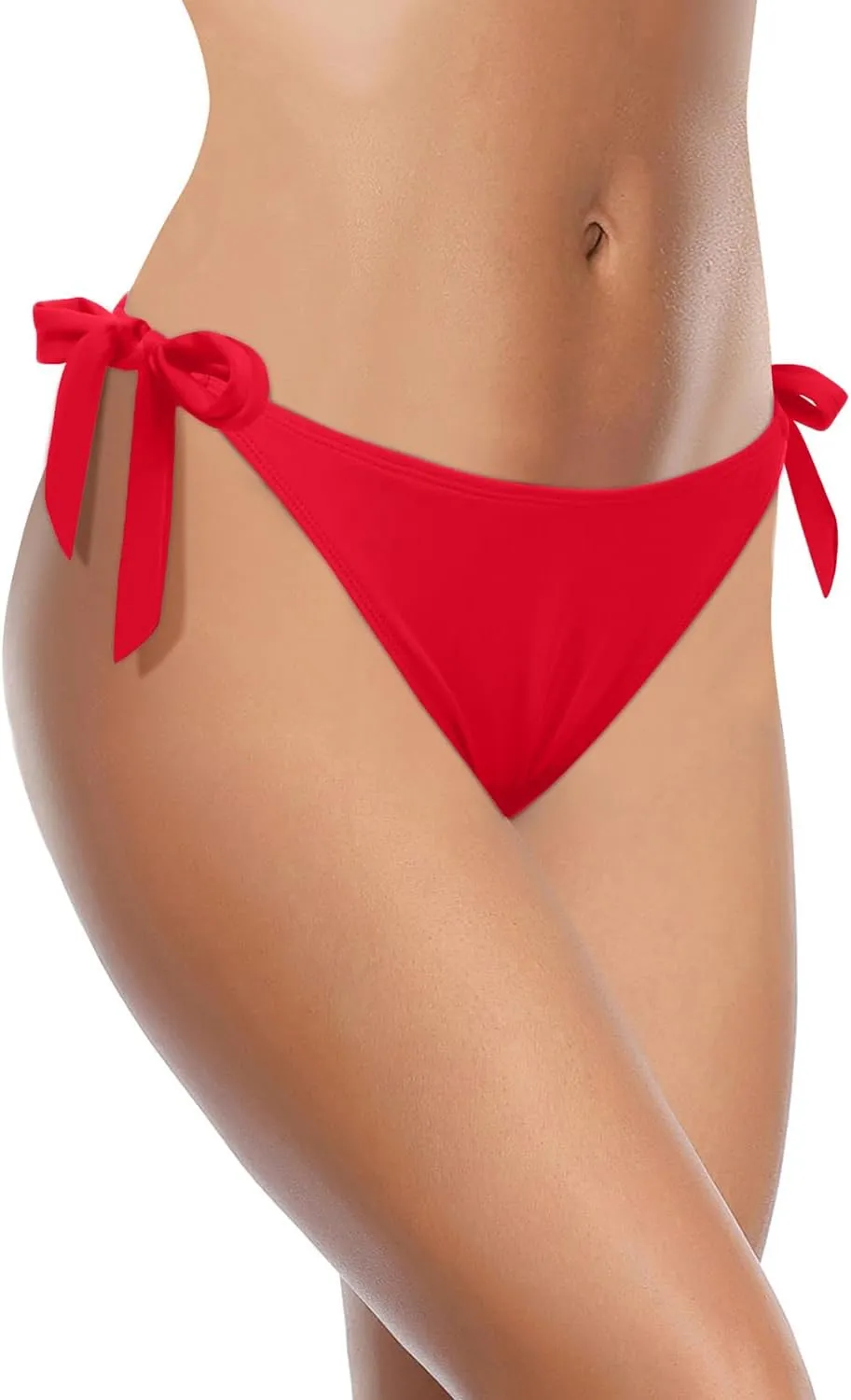 Tempt Me Women Side Tie Bikini Bottoms - String Swim Bottoms Low Rise Bathing Suit Bottoms Cheeky Coverage Swimwear 2025