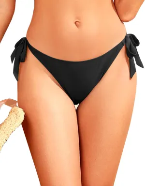 Tempt Me Women Side Tie Bikini Bottoms - String Swim Bottoms Low Rise Bathing Suit Bottoms Cheeky Coverage Swimwear 2025