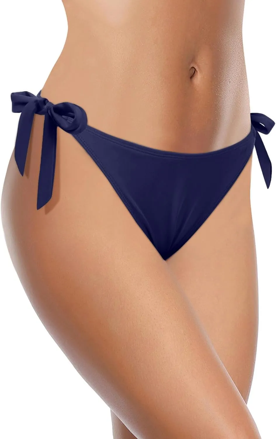 Tempt Me Women Side Tie Bikini Bottoms - String Swim Bottoms Low Rise Bathing Suit Bottoms Cheeky Coverage Swimwear 2025