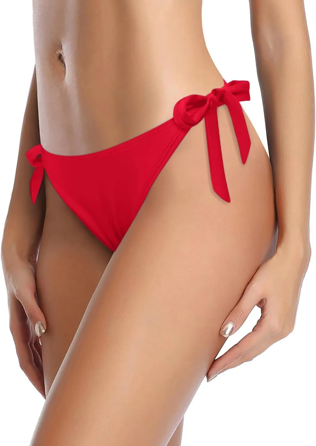 Tempt Me Women Side Tie Bikini Bottoms - String Swim Bottoms Low Rise Bathing Suit Bottoms Cheeky Coverage Swimwear 2025