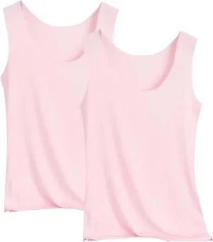 Thermal Tank Tops Women Underwear Tops Sleeveless Undershirt for Women 2 PC Camisole Base Layer Basic Top for Everyday