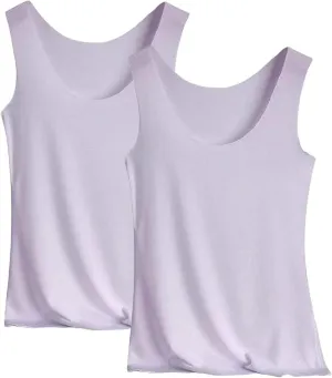 Thermal Tank Tops Women Underwear Tops Sleeveless Undershirt for Women 2 PC Camisole Base Layer Basic Top for Everyday